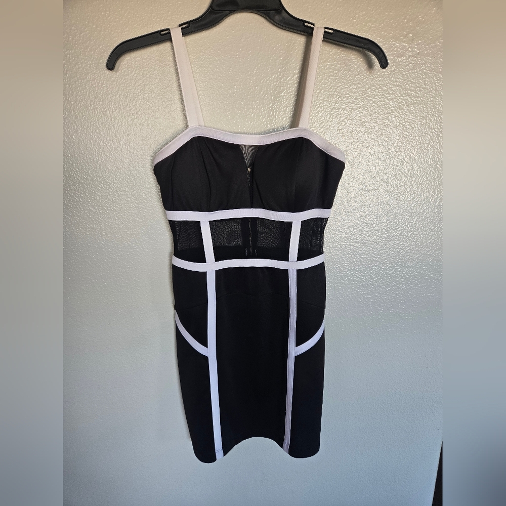 XOXO Black and White Mini Dress